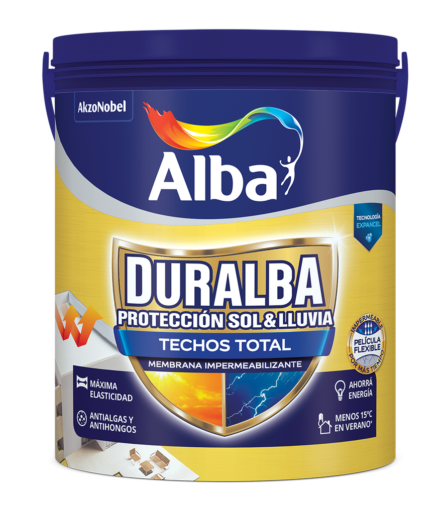 Duralba techos total Blanco x 20 lts.