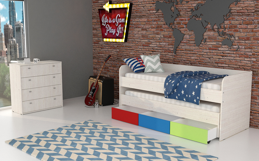 KIT 3 CAJONES BAJO CAMA NATURE