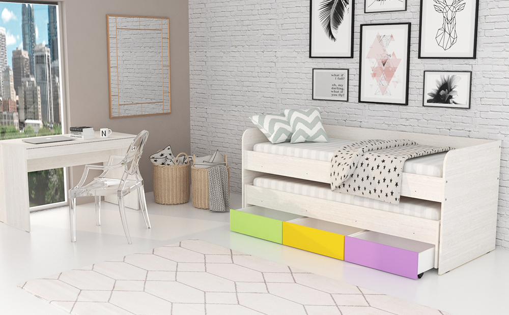 KIT 3 CAJONES BAJO CAMA NATURE