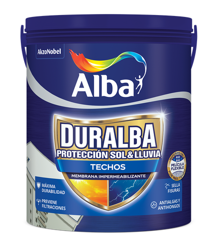 Duralba techos sin fibra x 20 lts.